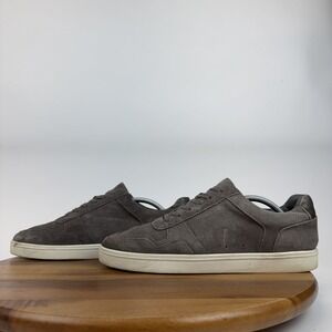 Mens Nordstrom Travis Grey Steel Suede Comfort Casual Sneakers Size 9.5 M GUC‎